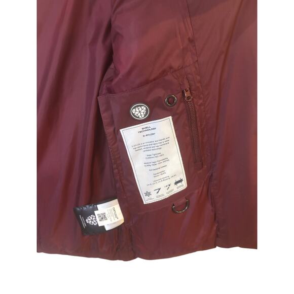 Whitesky Assymetrical Zip Maroon Goose Down Ski Winter Jacket NWT Size XXS - Picture 6 of 7